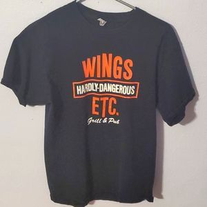 Black Wings Tee Shirt, Port & Company, Medium